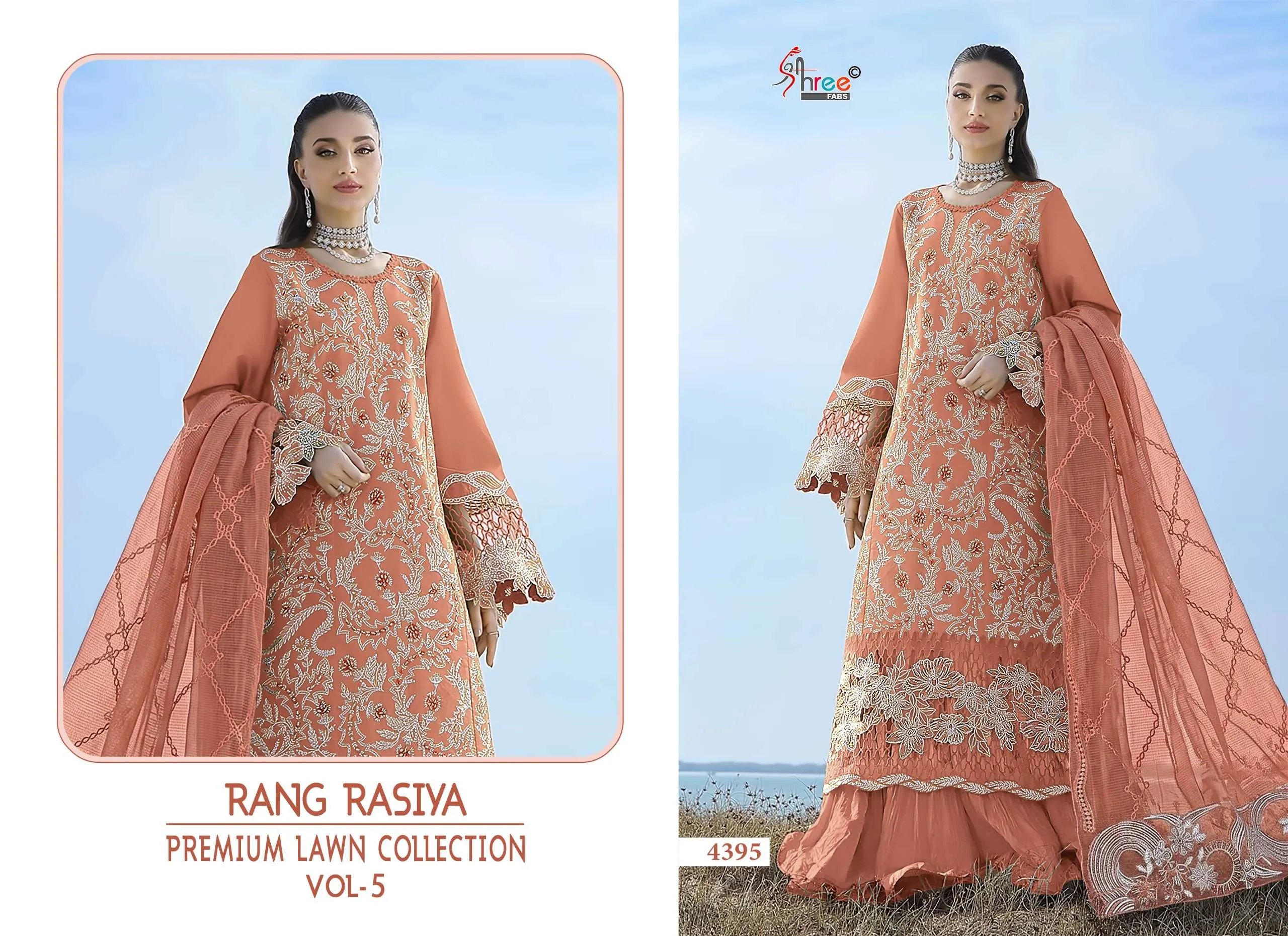 Shree Fab Rang Rasiya Premium Lawn Collection Vol 5