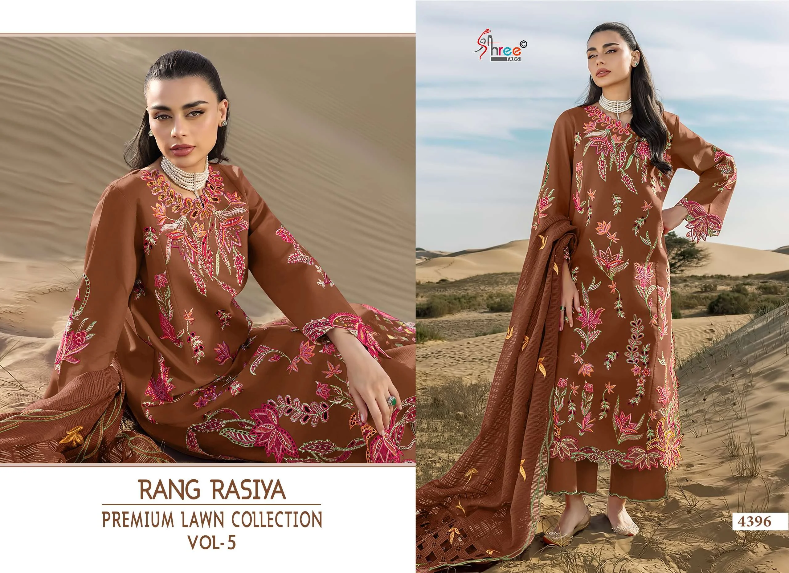Shree Fab Rang Rasiya Premium Lawn Collection Vol 5