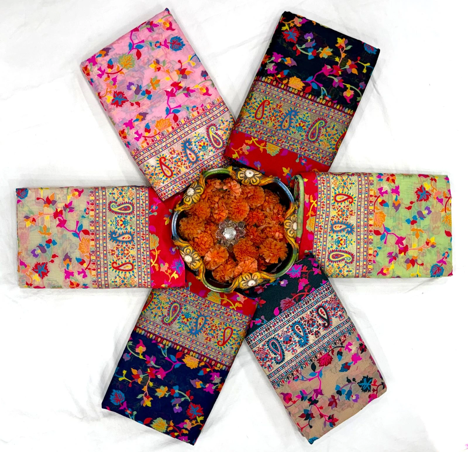 Soft Silk 008 Pashmina Kashmiri Weaving Saree Collection