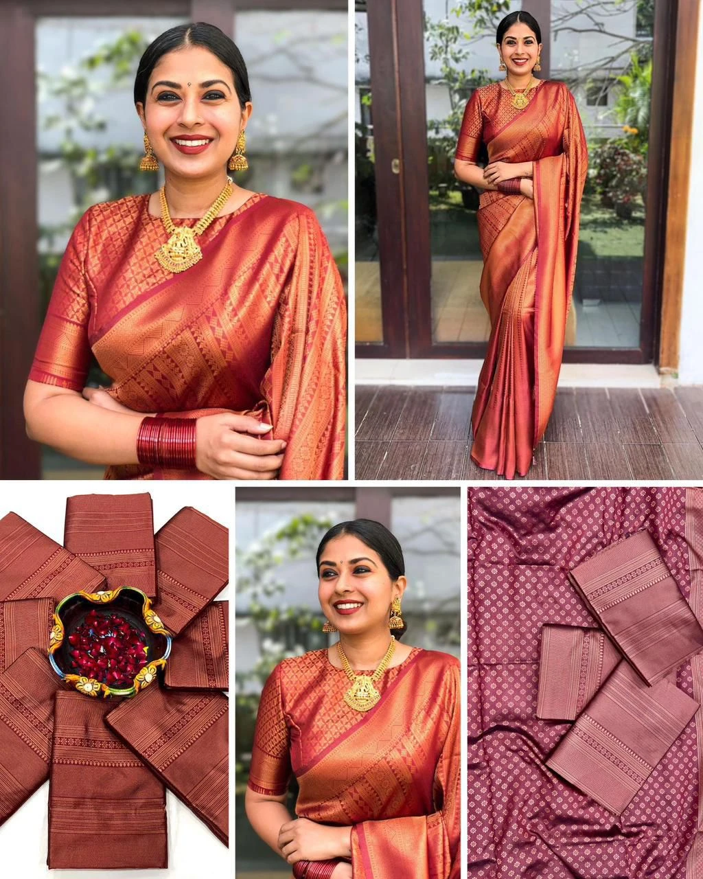 Soft Silk 4009 Lichi Silk Jacquard Work Saree Collection