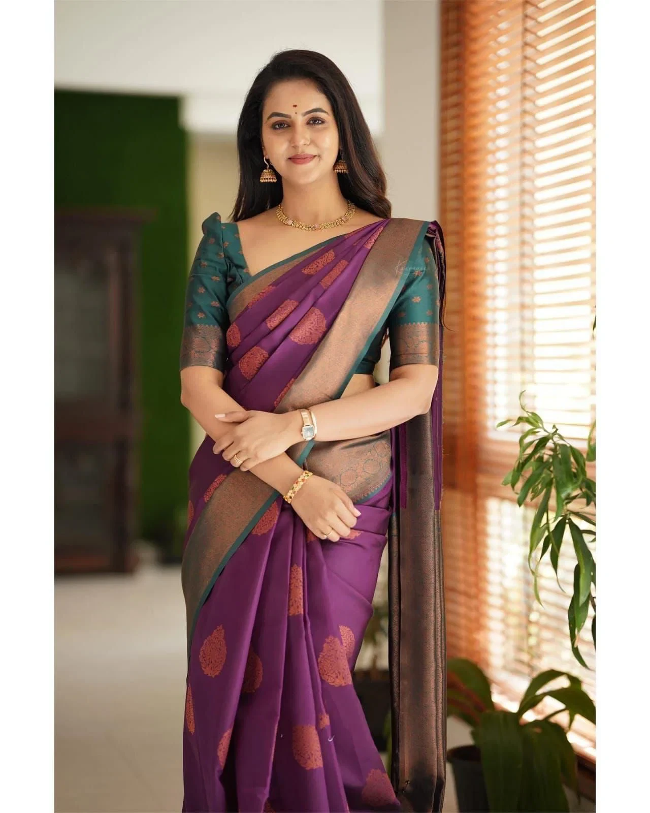 Soft Silk 4059 Lichi Silk Jacquard Worked Saree Collection