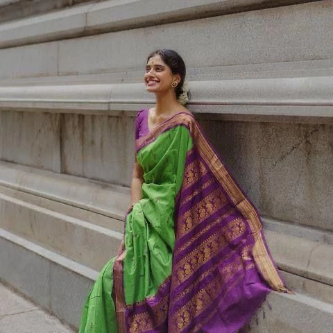 Soft Silk 5044 Lichi Silk Jacquard Work Saree Collection