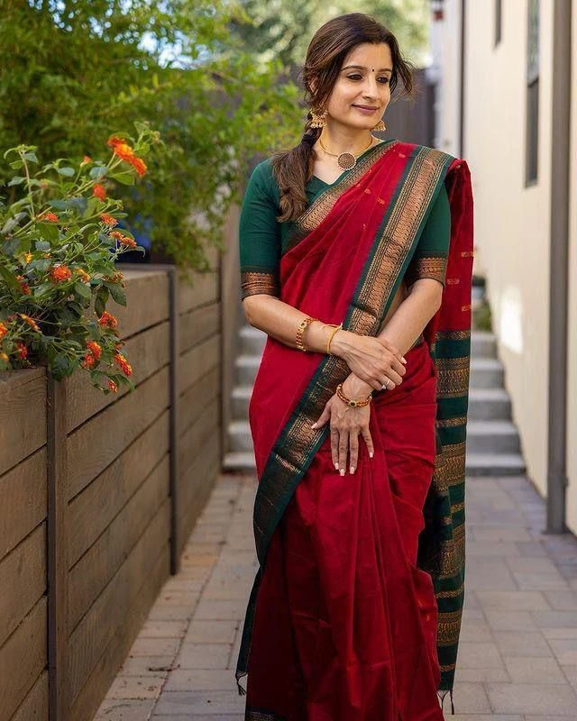 Soft Silk 5044 Lichi Silk Jacquard Work Saree Collection