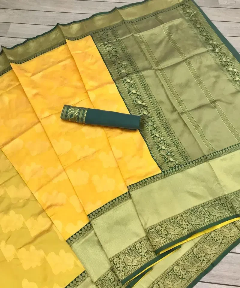 Soft Silk 6002 Lichi Silk Jacquard Work Saree Collection