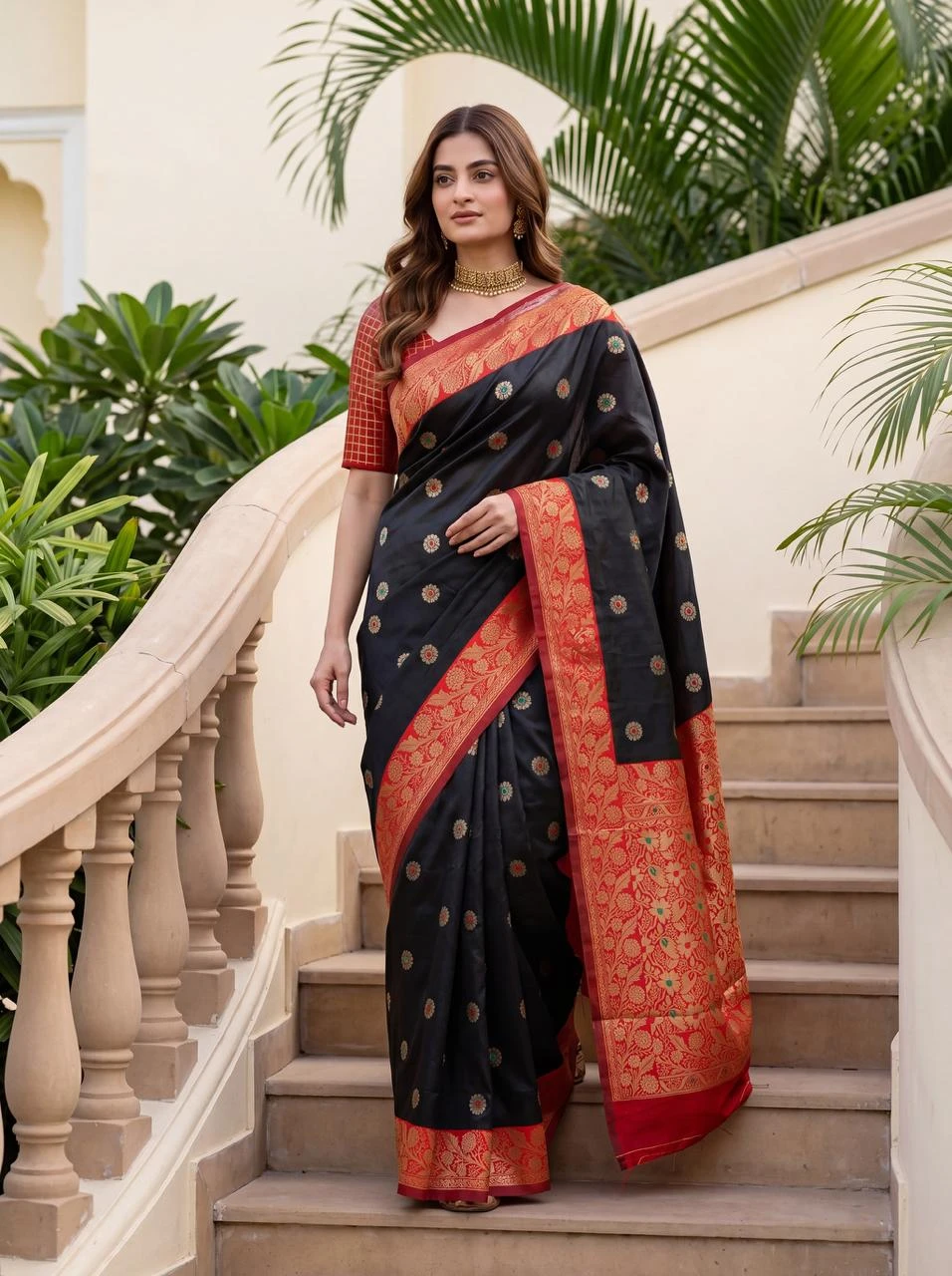 Soft Silk 7006 Lichi Silk with Jacquard Work Saree