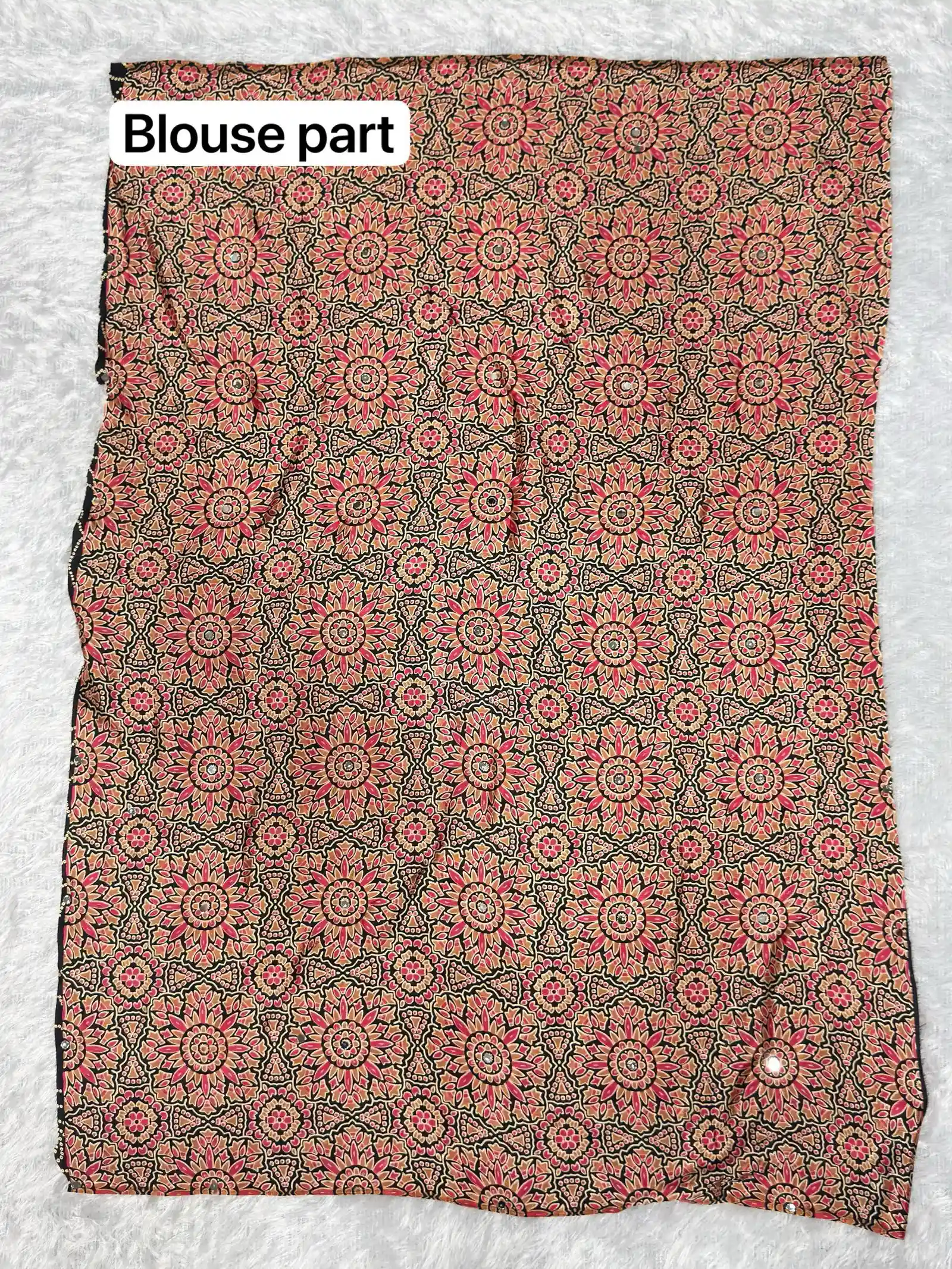 St D No 136 Pure Ajrakh Satin Viscose Silk Saree Collection