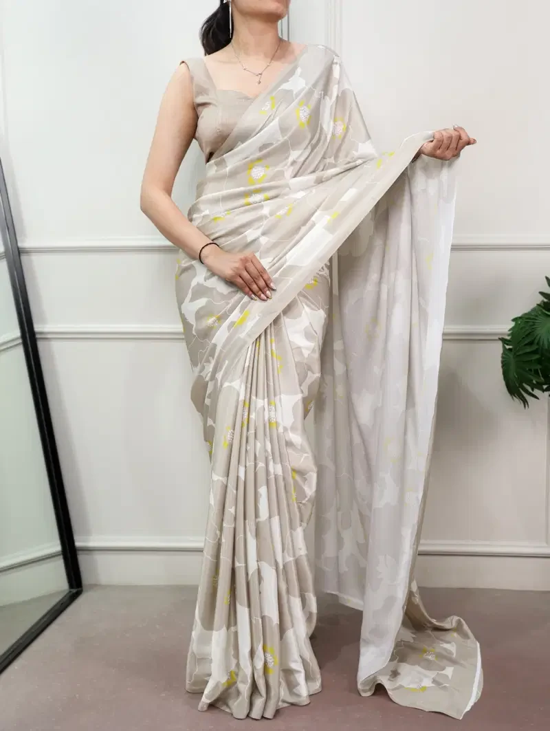 Taraa L 7013 Satin Silk Printed Fancy Saree Collection