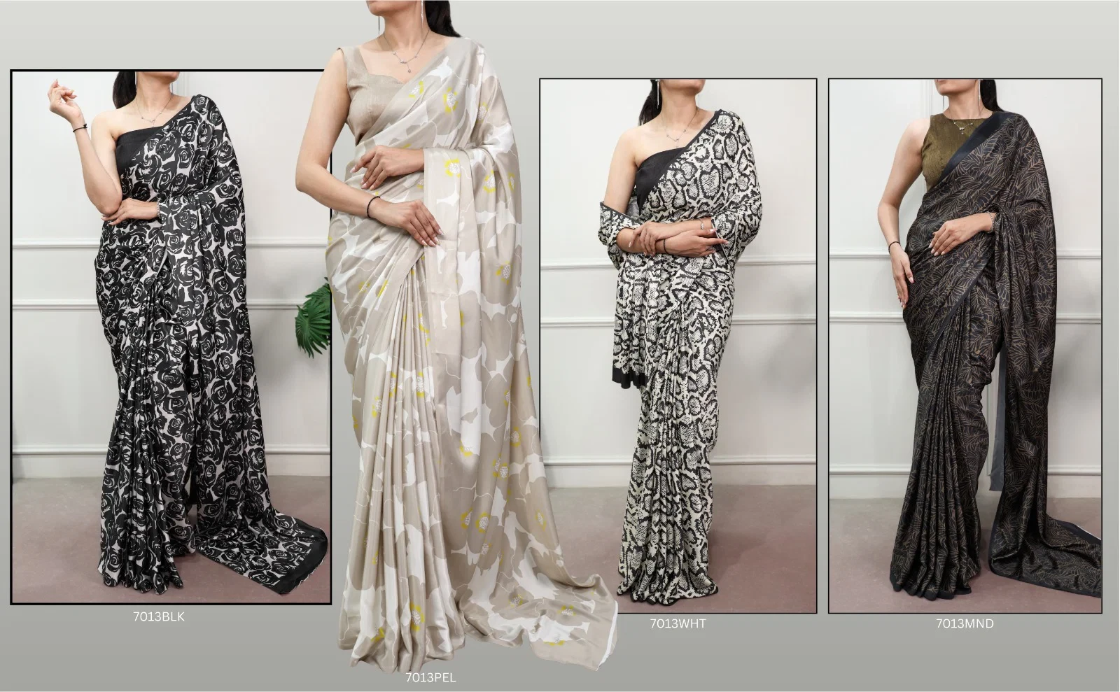 Taraa L 7013 Satin Silk Printed Fancy Saree Collection