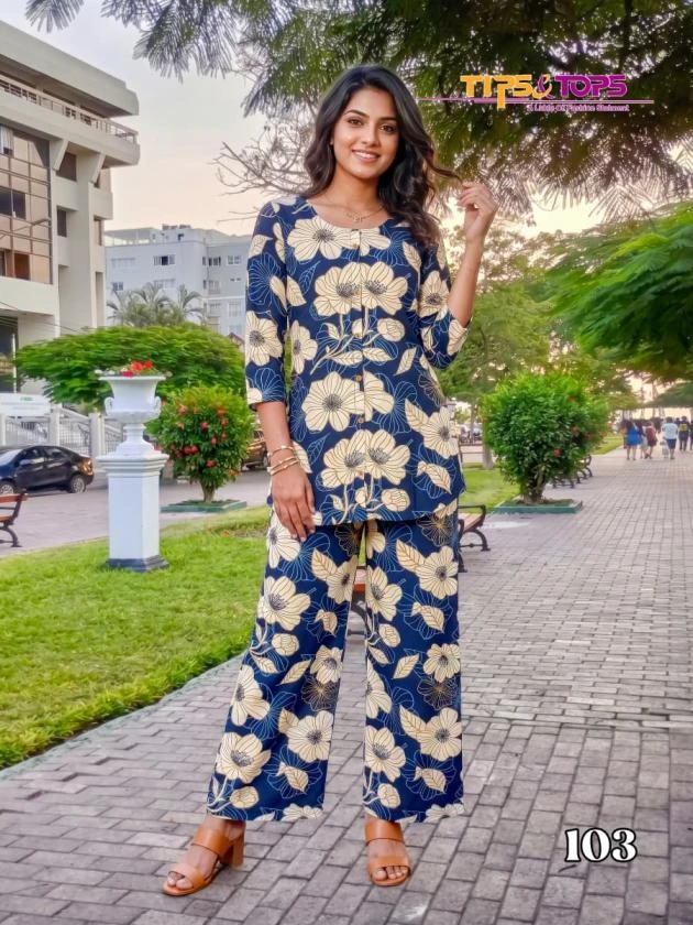 Tips & Tops Fashion Beats Rayon Printed Co-Ord Set