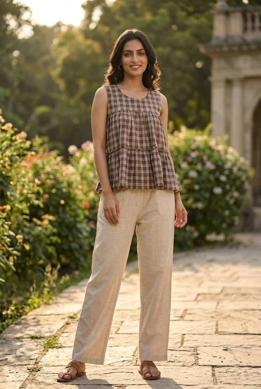 Vinayak Enterprise Designer Linen Cotton Top Pant Set Collection