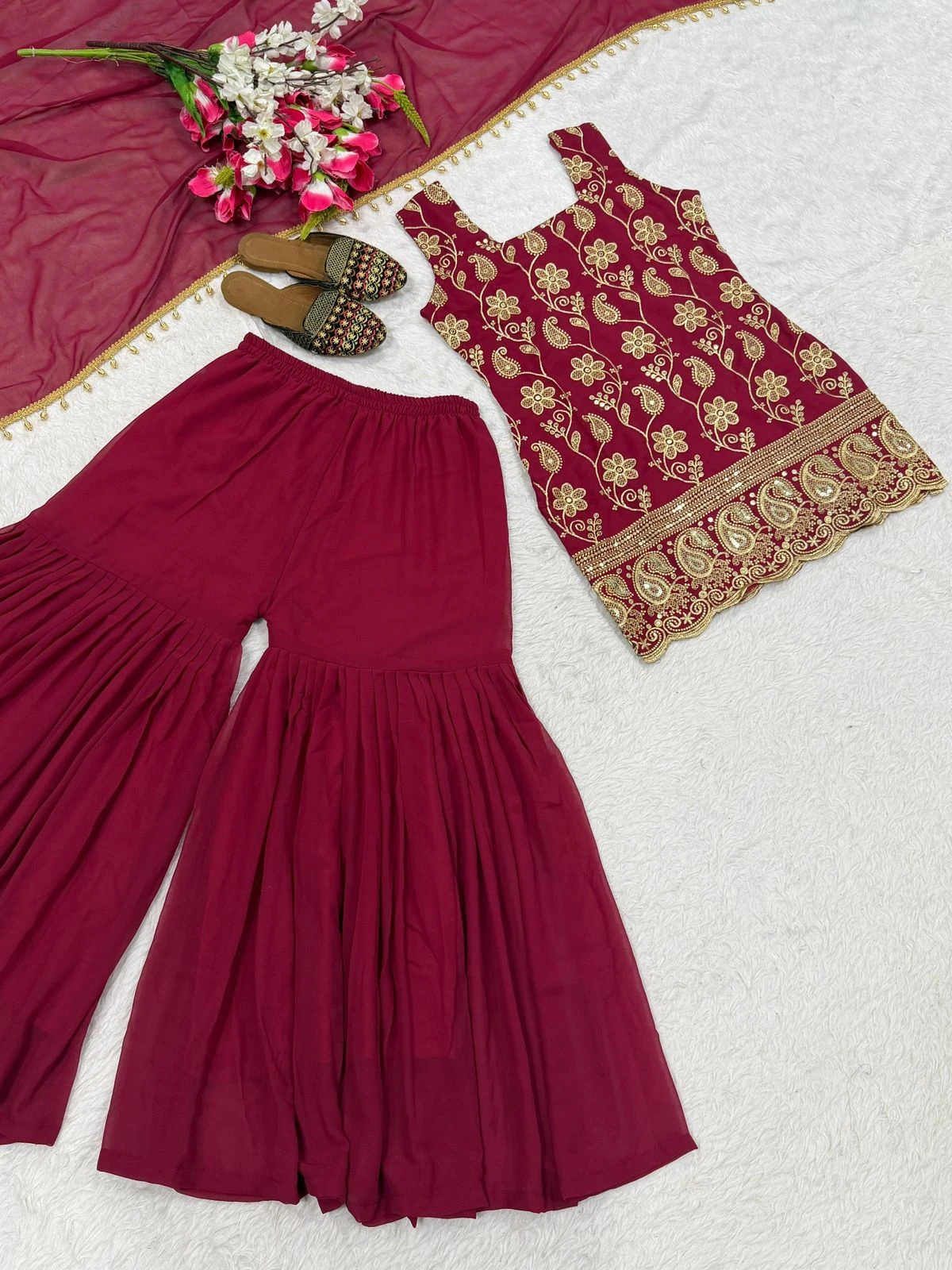 Vinayak Enterprise Designer Party Wear Sharara Suit Collection