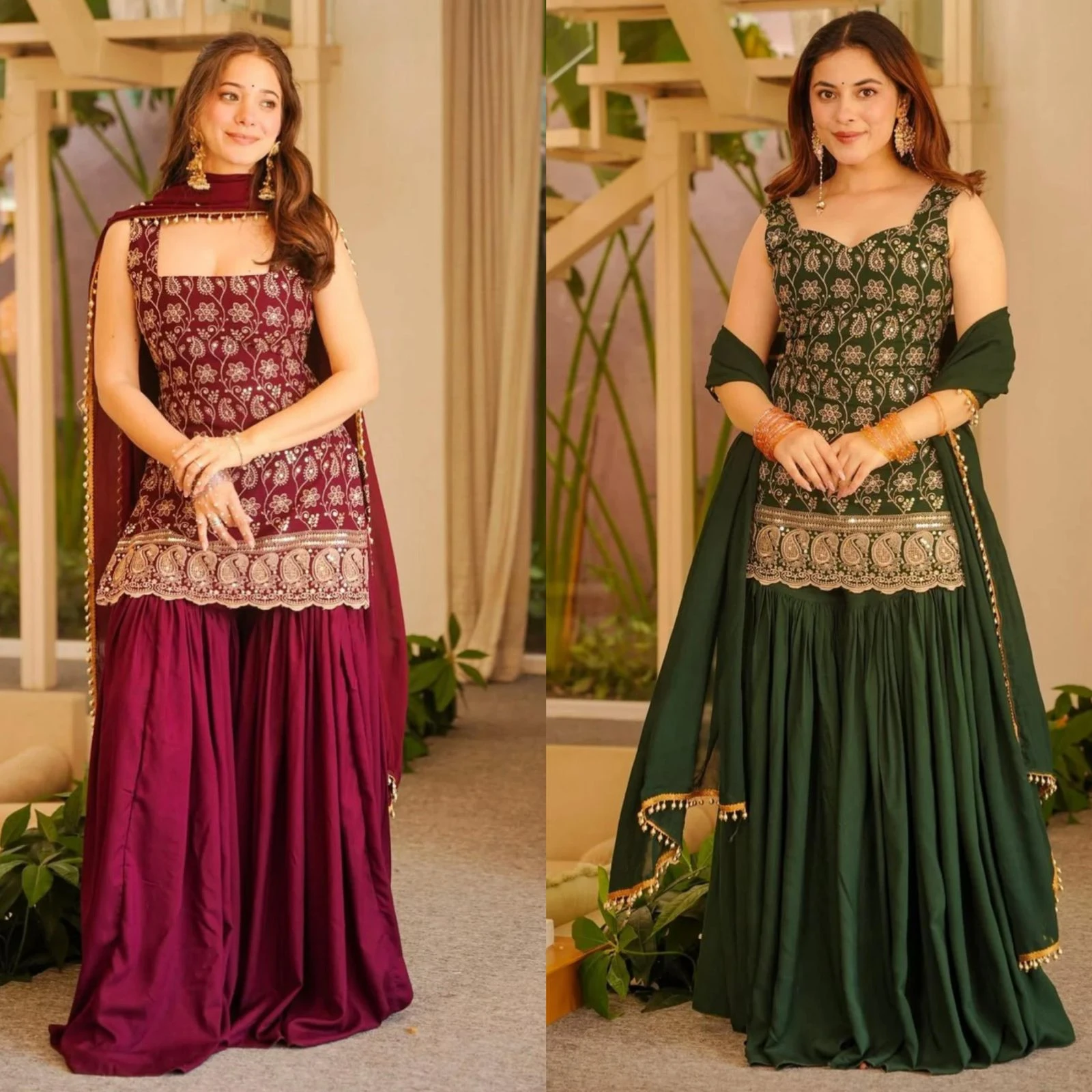 Vinayak Enterprise Designer Party Wear Sharara Suit Collection