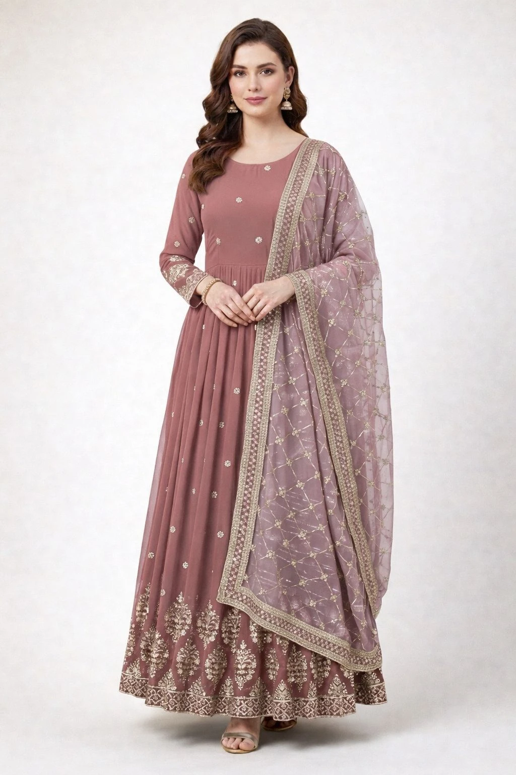 Vinayak Enterprise Elegant Embroidered Sequence Designer Anarkali