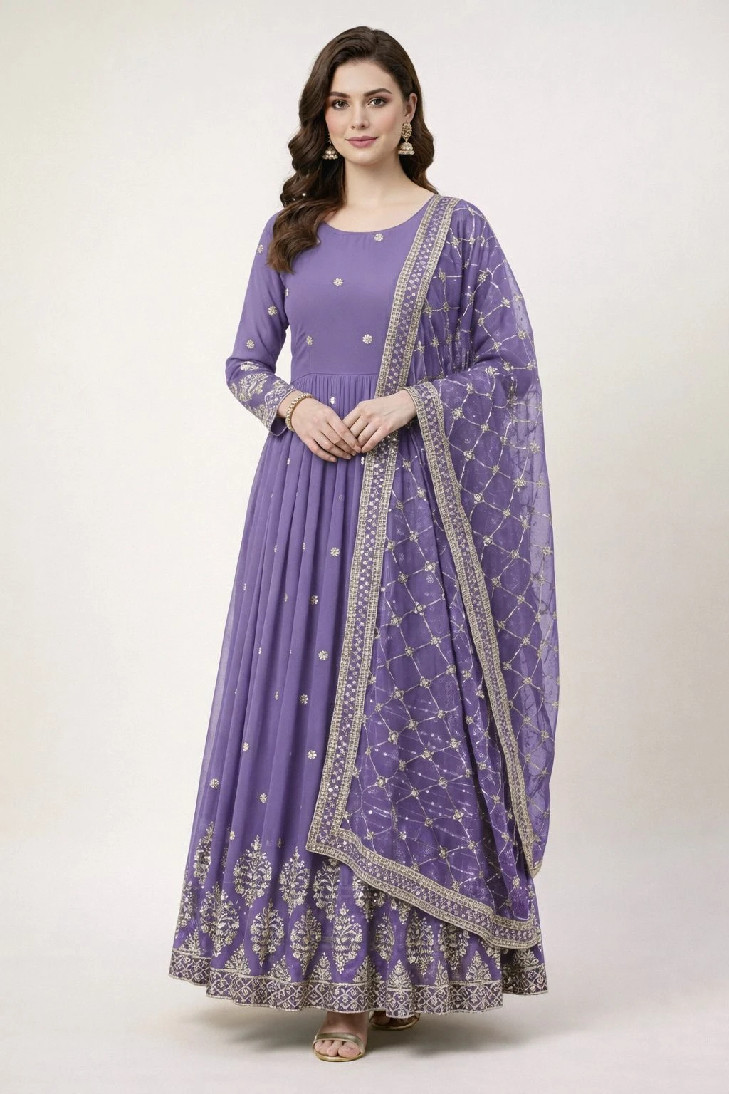 Vinayak Enterprise Elegant Embroidered Sequence Designer Anarkali