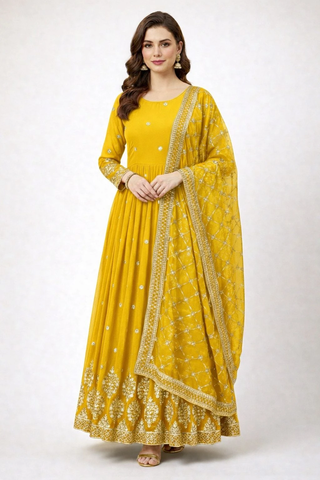 Vinayak Enterprise Elegant Embroidered Sequence Designer Anarkali