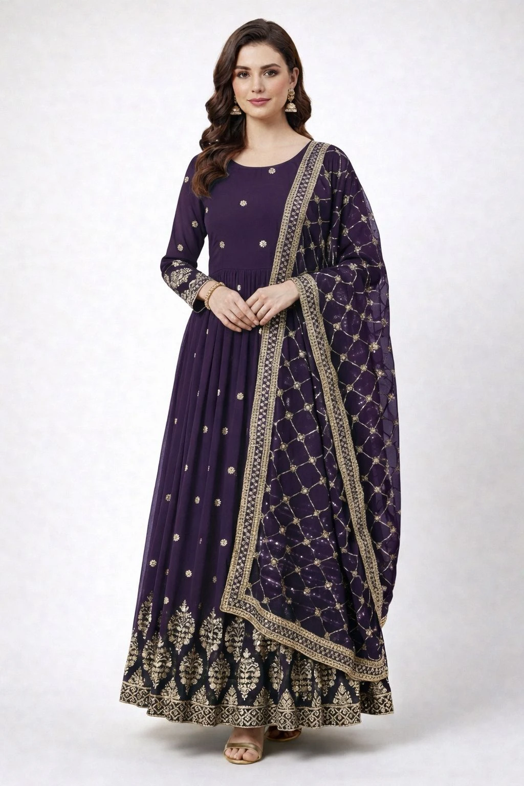 Vinayak Enterprise Elegant Embroidered Sequence Designer Anarkali