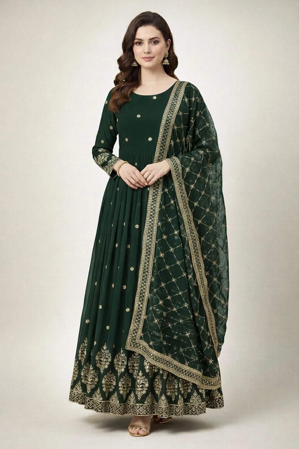 Vinayak Enterprise Elegant Embroidered Sequence Designer Anarkali