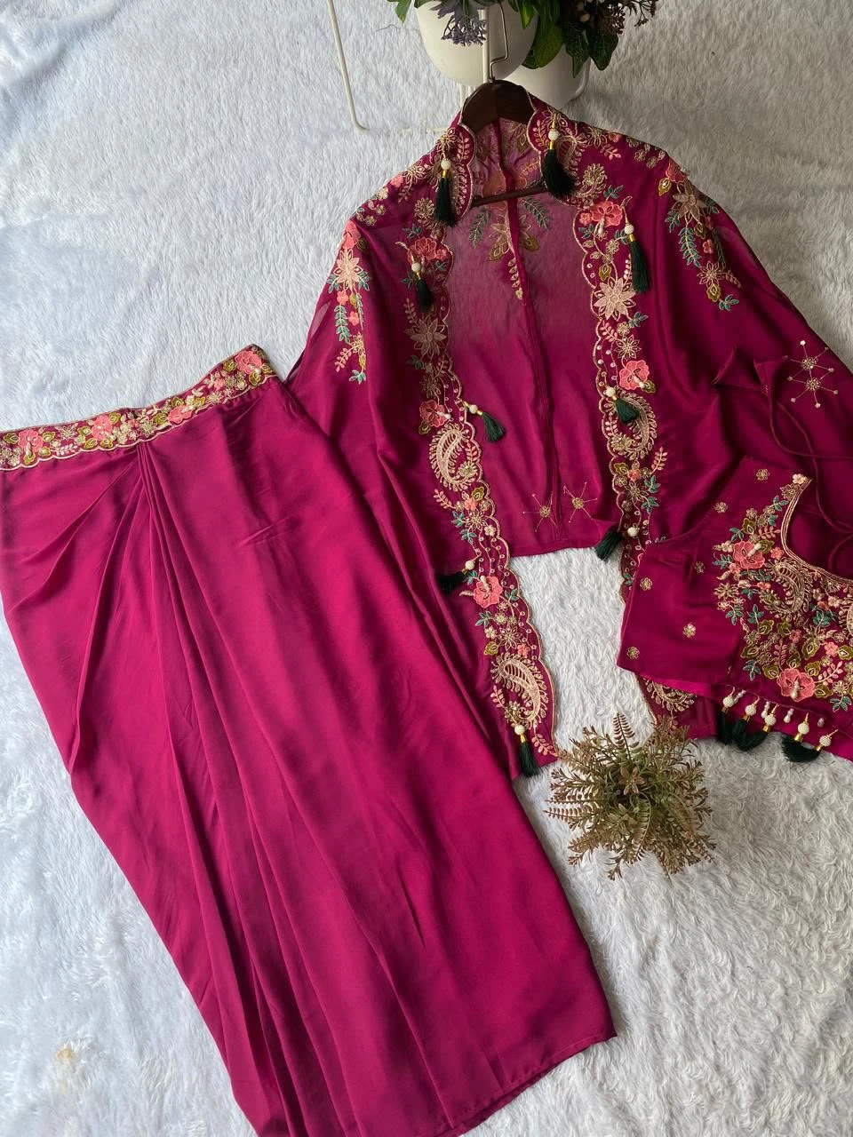 Vinayak Enterprise Indo Western Shrug Dhoti Set Collection