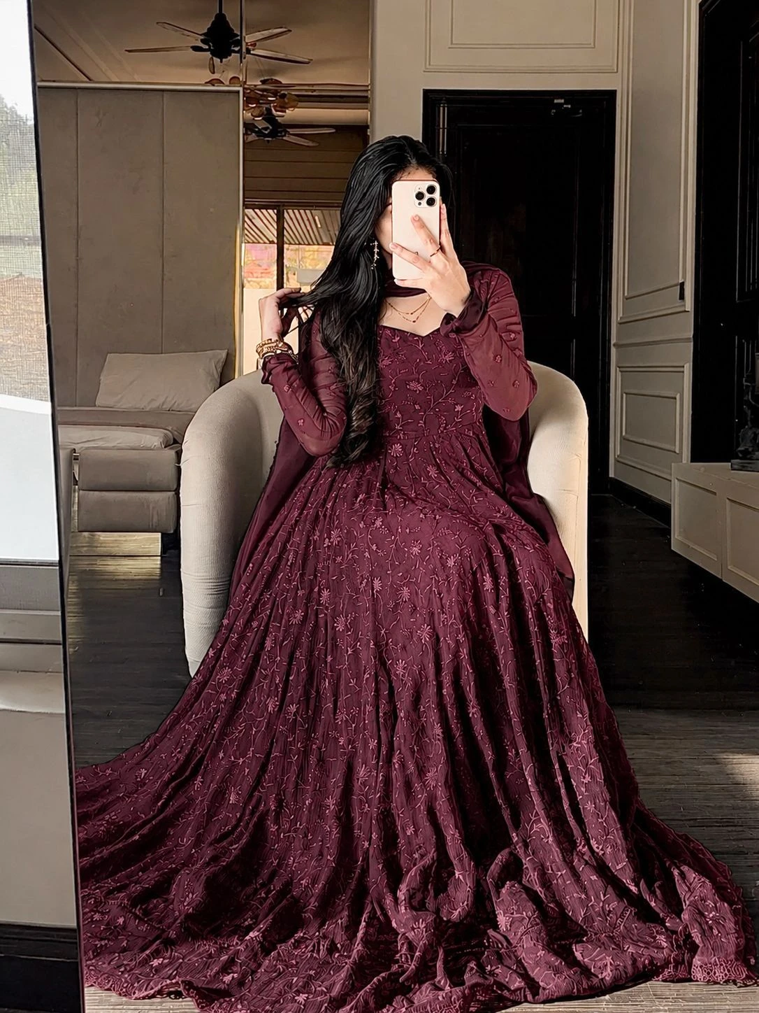 Vinayak Enterprise Stylish Gown With Dupatta Collection