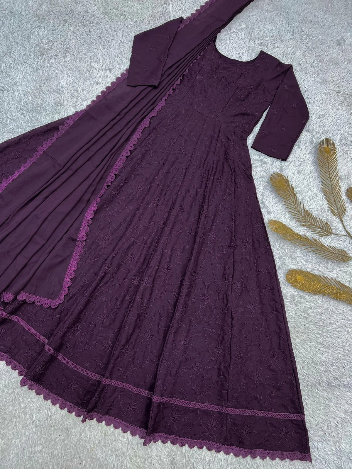 Vinayak Enterprise Stylish Gown With Dupatta Collection