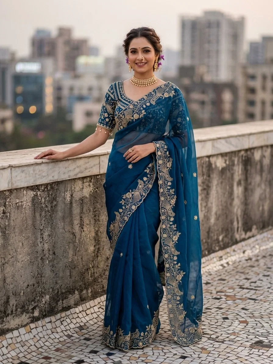 Vt 866 T Fandy Sattin Silk Sequence Saree Collection