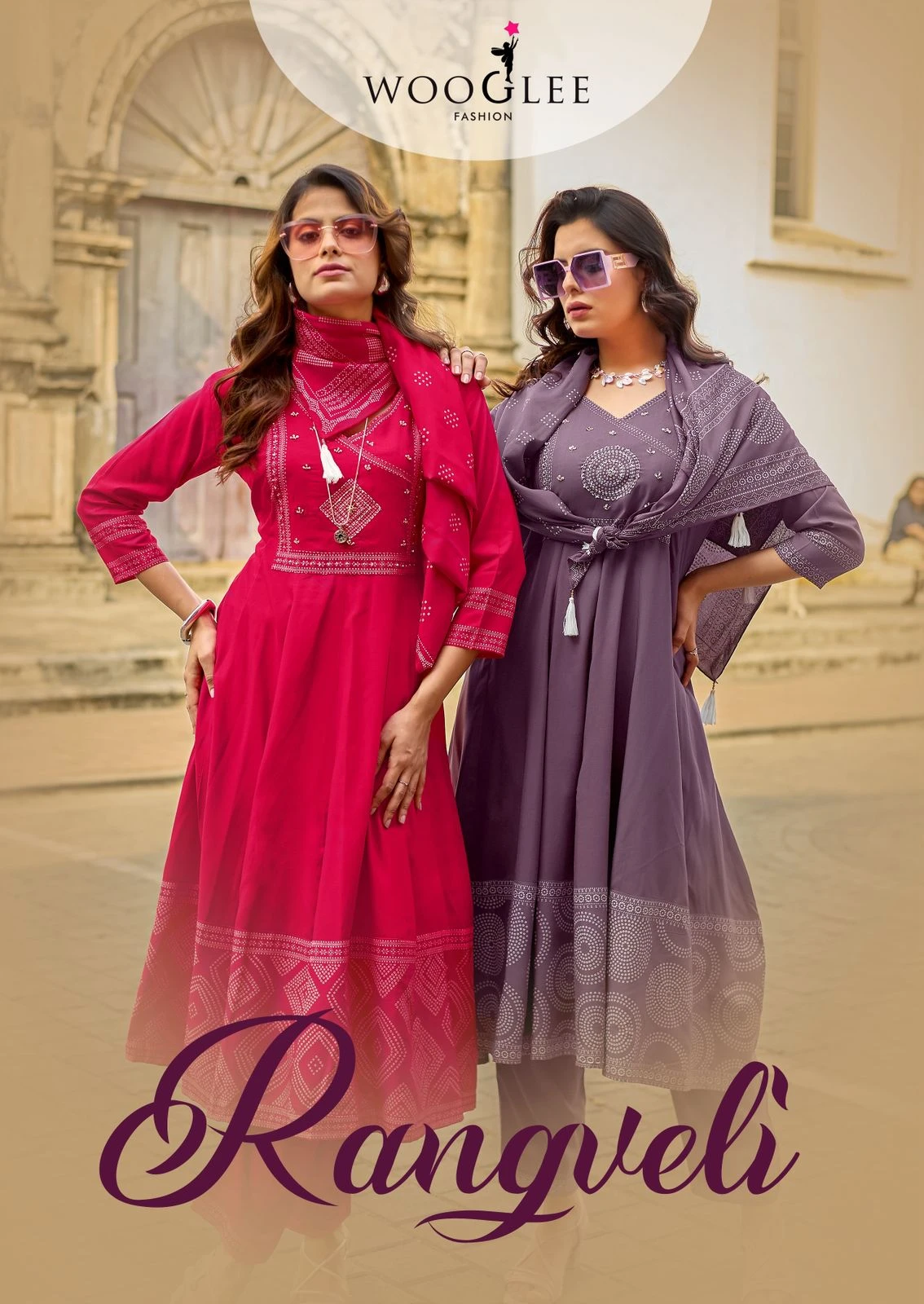 Wooglee Rangveli Rayon Printed Suit Set