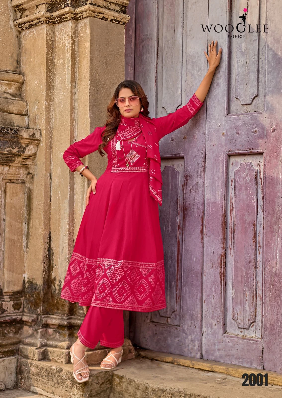 Wooglee Rangveli Rayon Printed Suit Set
