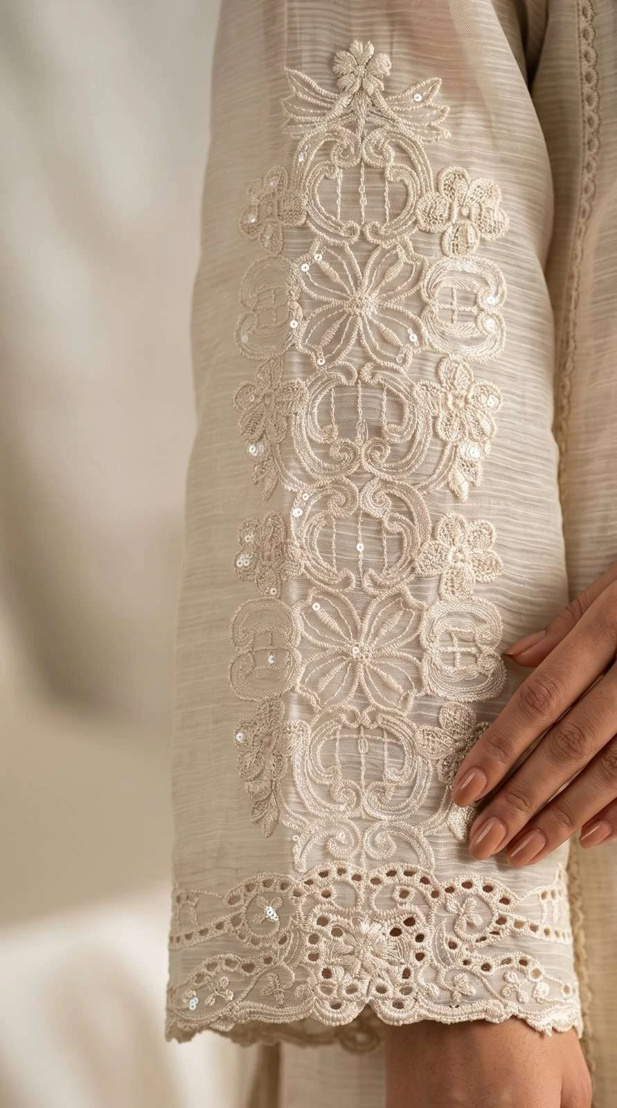 Zeenat Embroidered Chiffon Suit