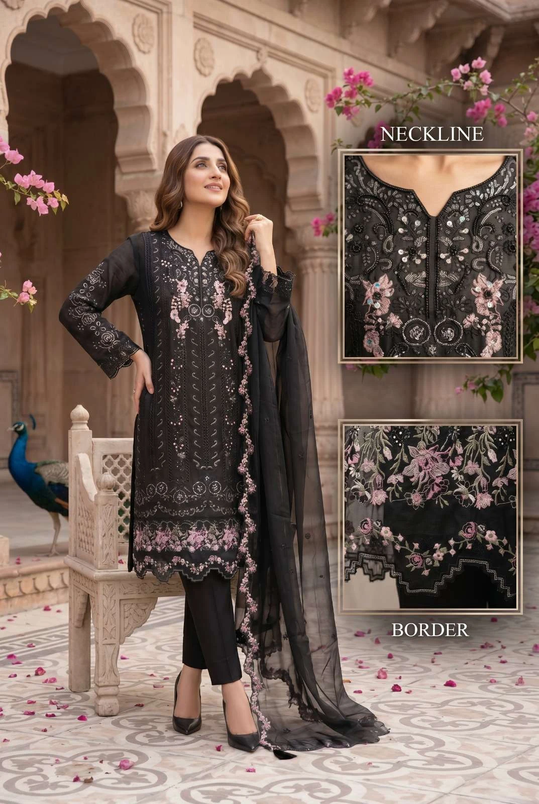 Zeenat Embroidered Chiffon Suit