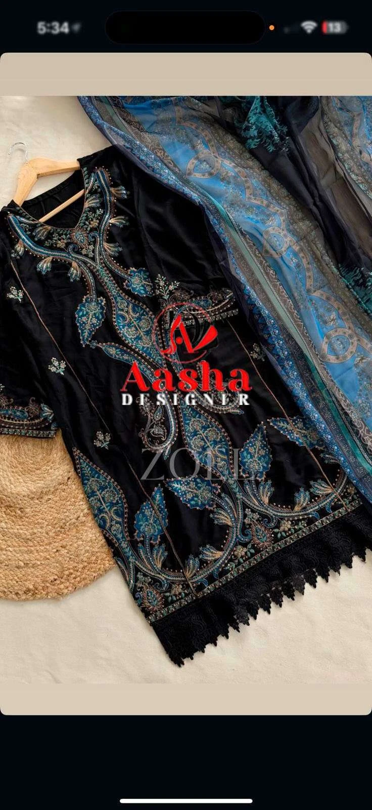Aasha Designer D No 1195 A B 1200