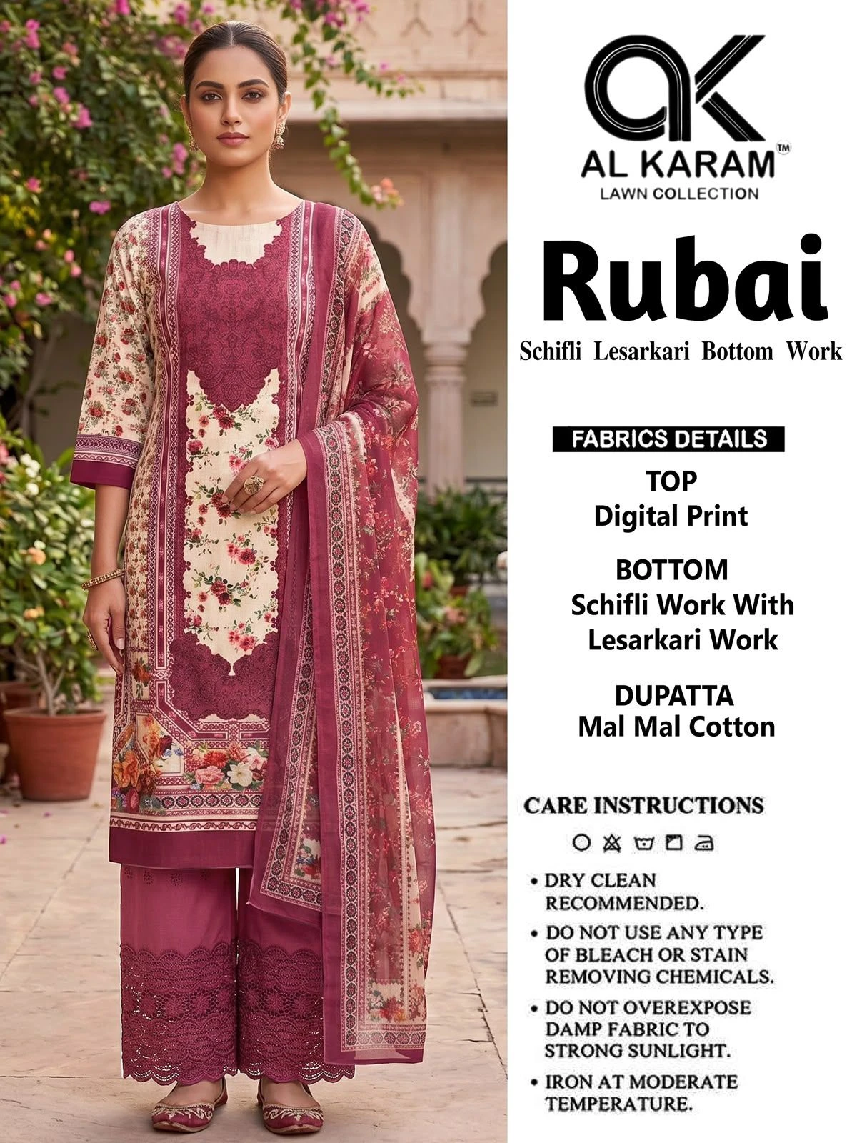 AL KARAM Lawn Collection Rubai Eplice Bottom
