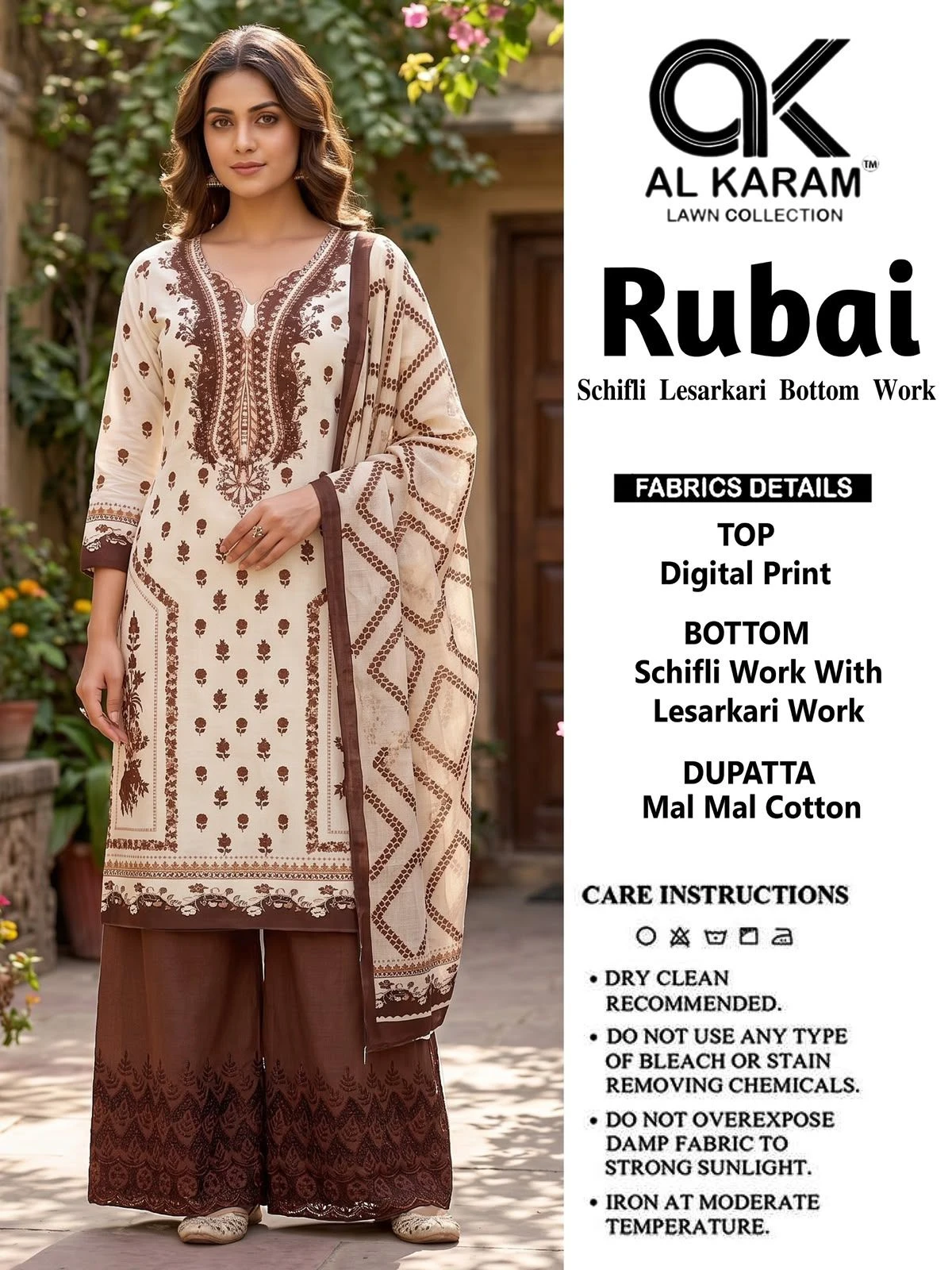 AL KARAM Lawn Collection Rubai Eplice Bottom