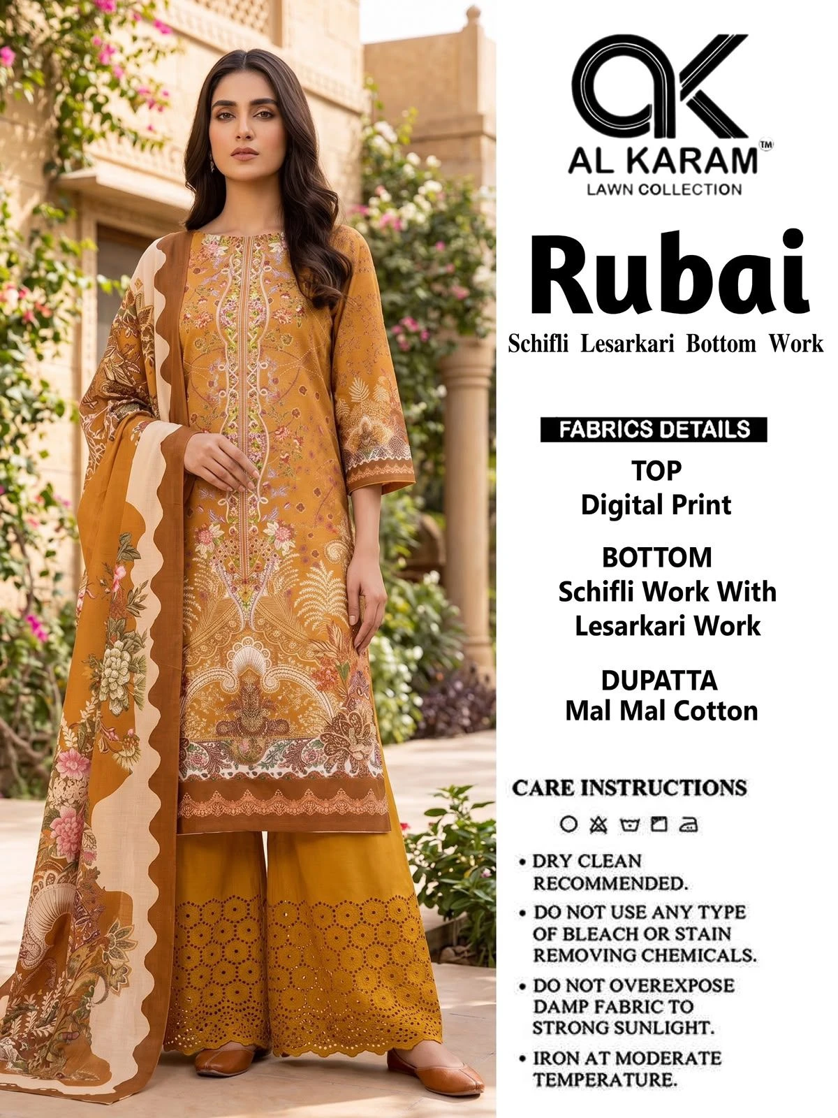 AL KARAM Lawn Collection Rubai Eplice Bottom
