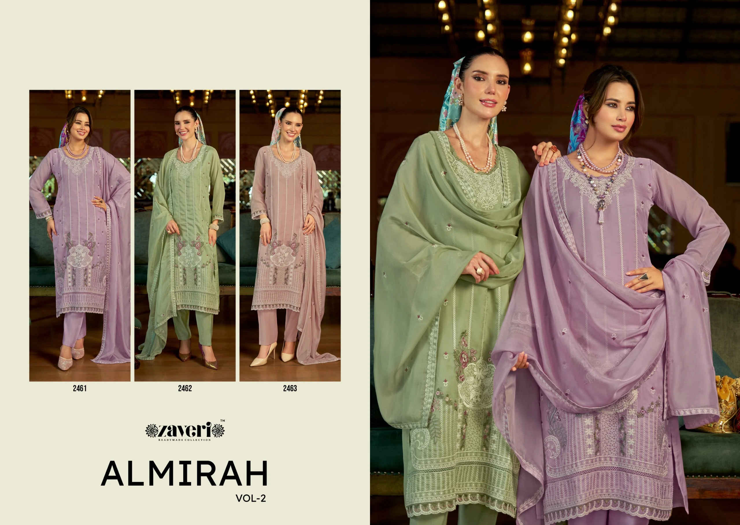 Almira 2 Organza Suit Set