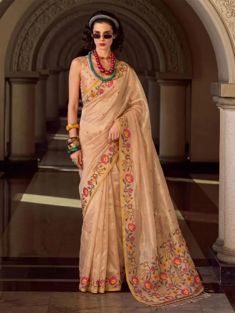 Ast Fantasy Soft Tissue Silk Zari Weaving Saree Collection