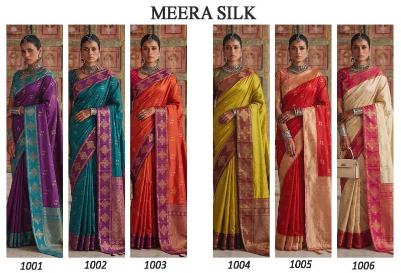 Ast Meera Silk Vol 2 Soft Silk Zari Weaving Saree Collection