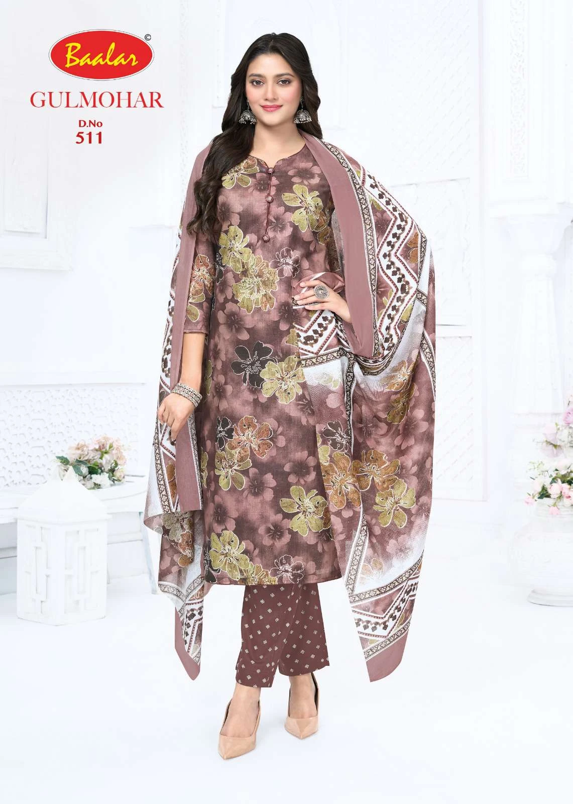 Baalar Gulmohar Vol 05 Lawn Cotton Dress Material