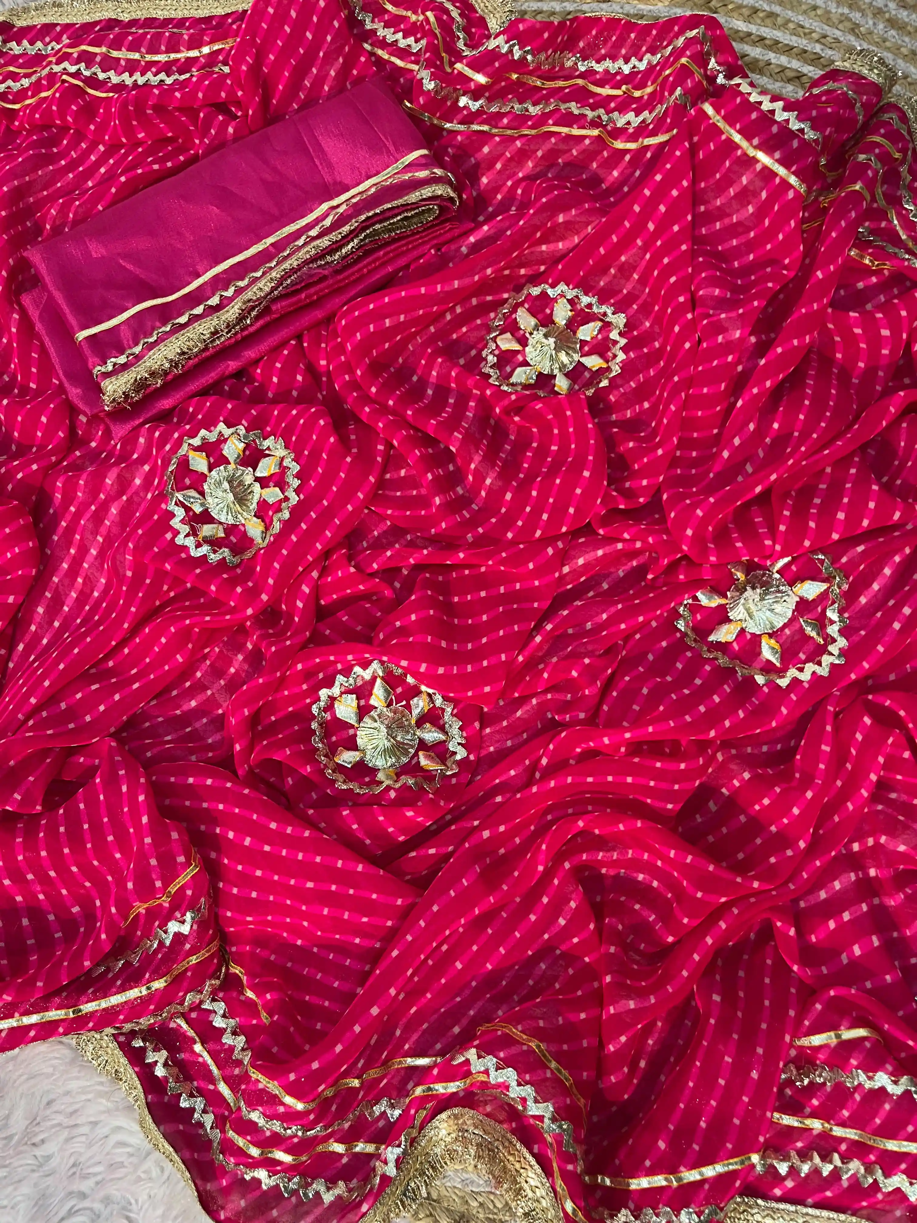 C by C Georgette Mothda Saree