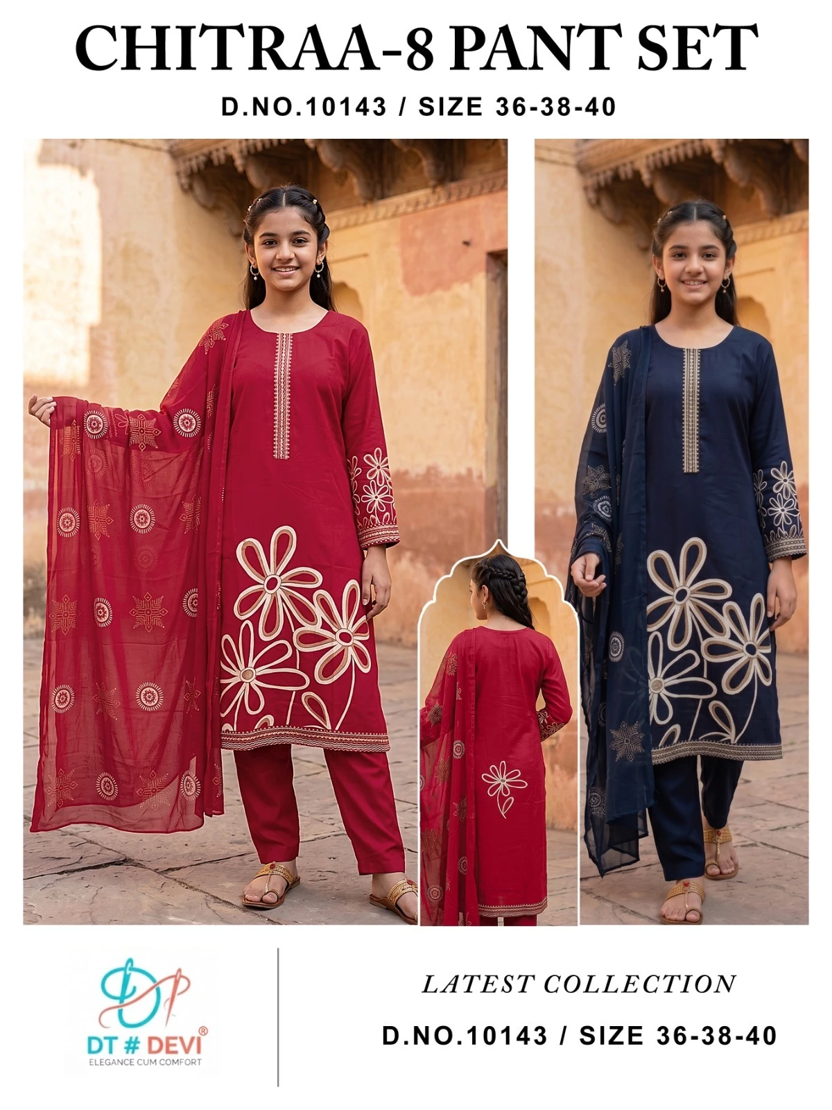 CHITRAA-8 Kids Printed Pant Set (D.No. 10143)