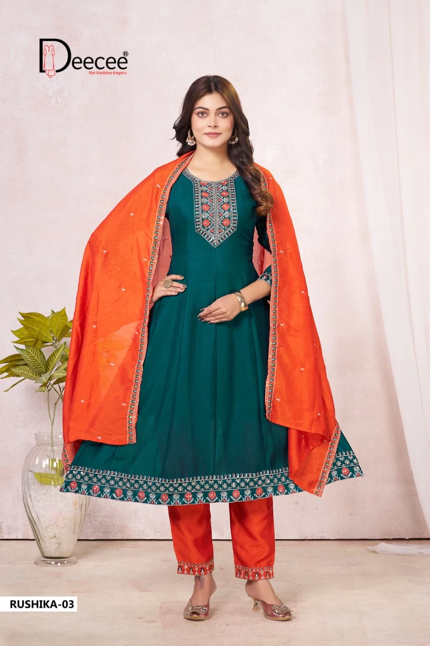 DEECEE Rushika Vichitra Silk Suit Set