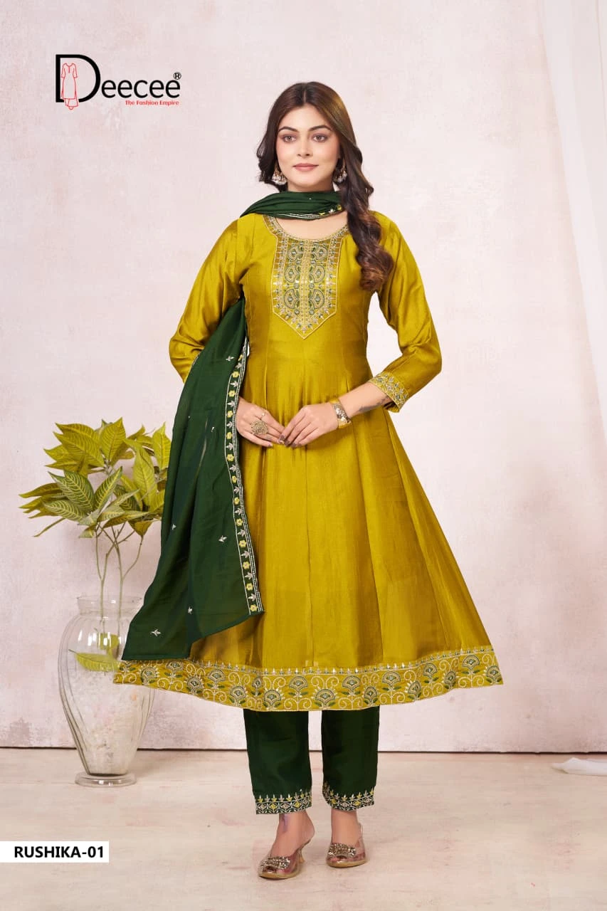 DEECEE Rushika Vichitra Silk Suit Set