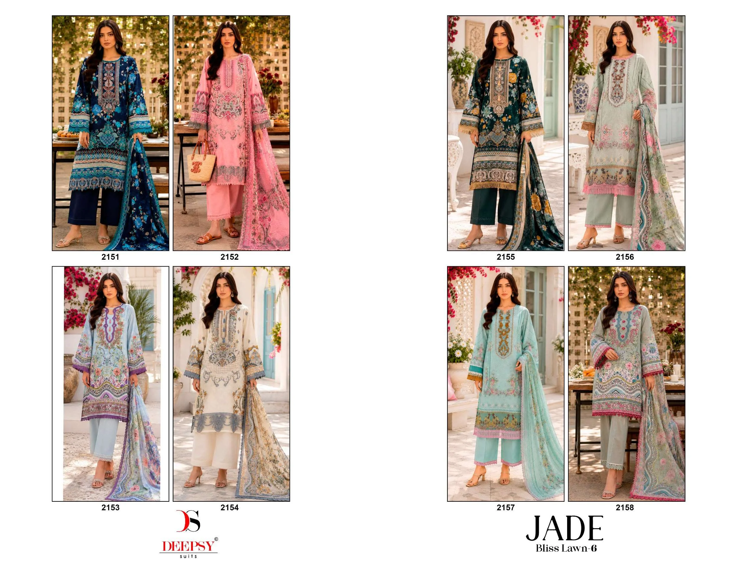 Deepsy Suits Jade Bliss Lawn Vol 6