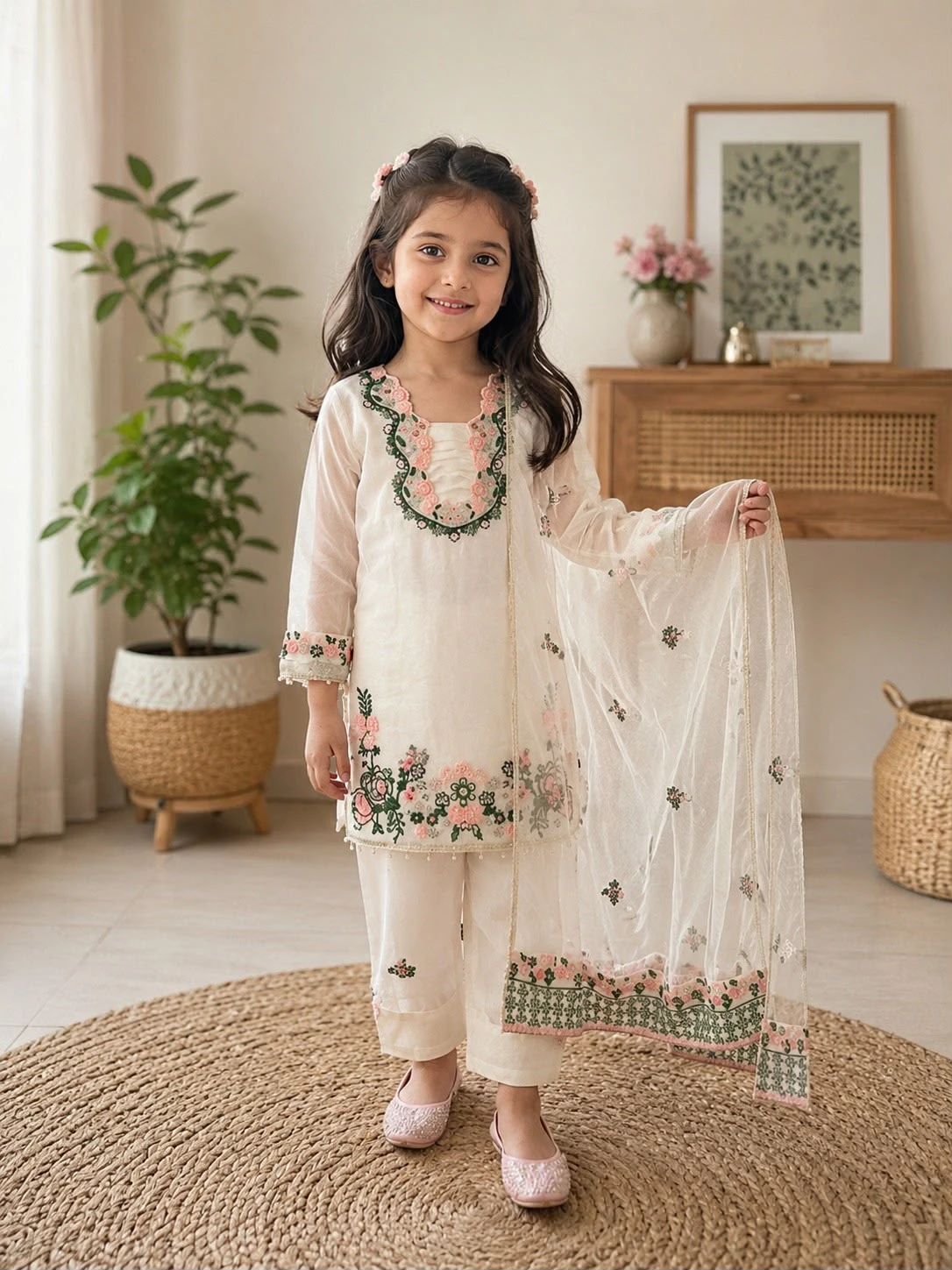Designer Kids Fendi Silk Farshi Pant Set