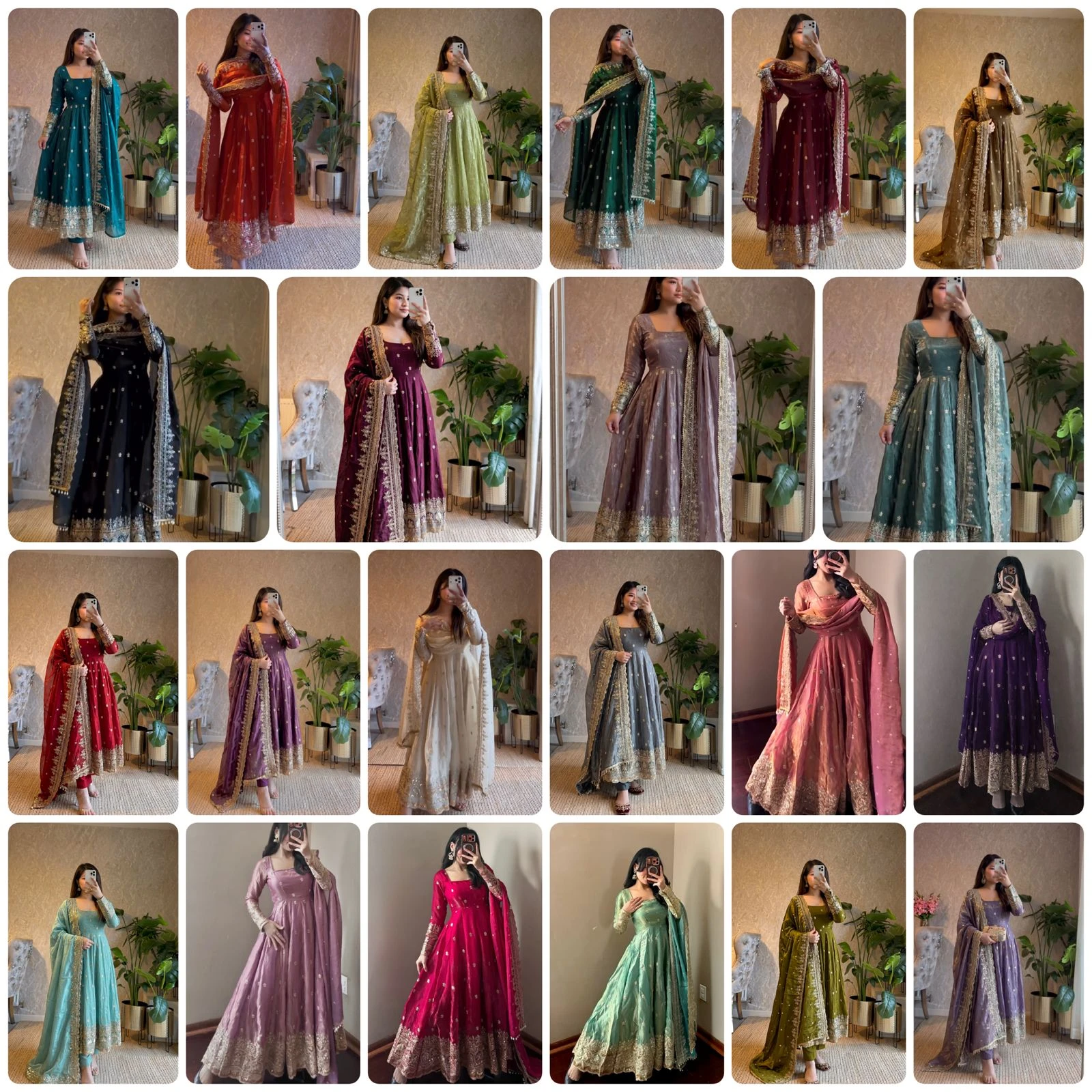 Designer Party Wear Fandy Silk Gown Set