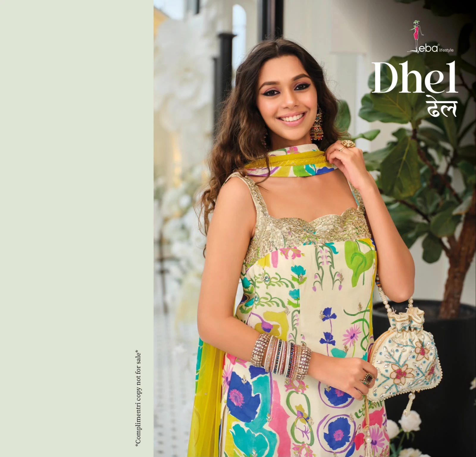 DHEL Designer Chinon Embroidered Suit Set