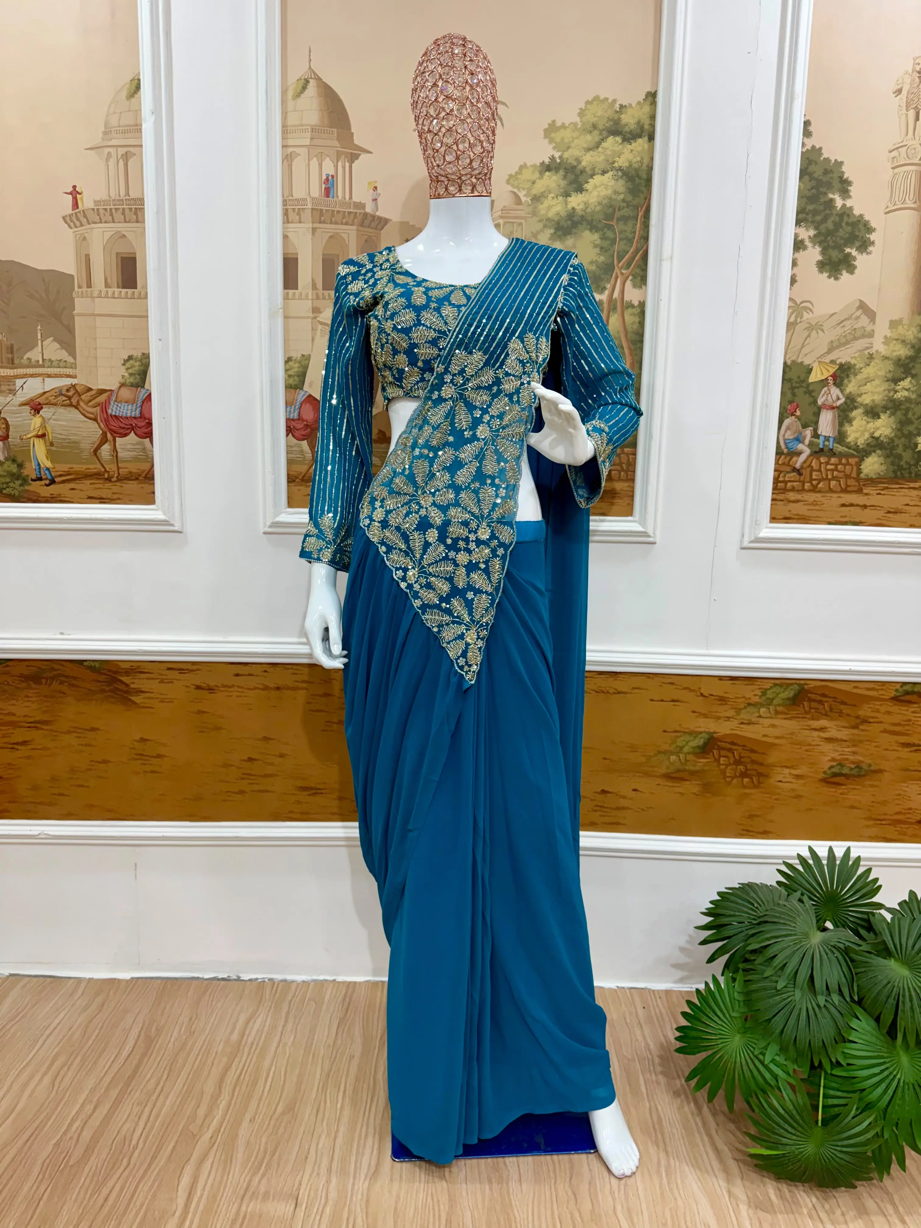 Drape Ready to Wear Faux Georgette Saree
