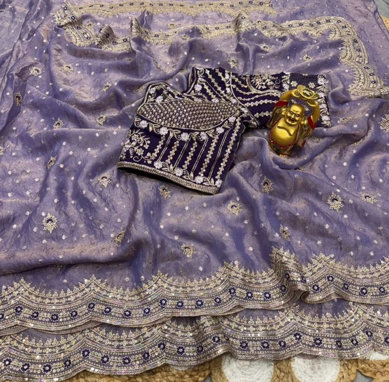 Ds 821 Nc Moss Sequence Worked Designer Saree Collection