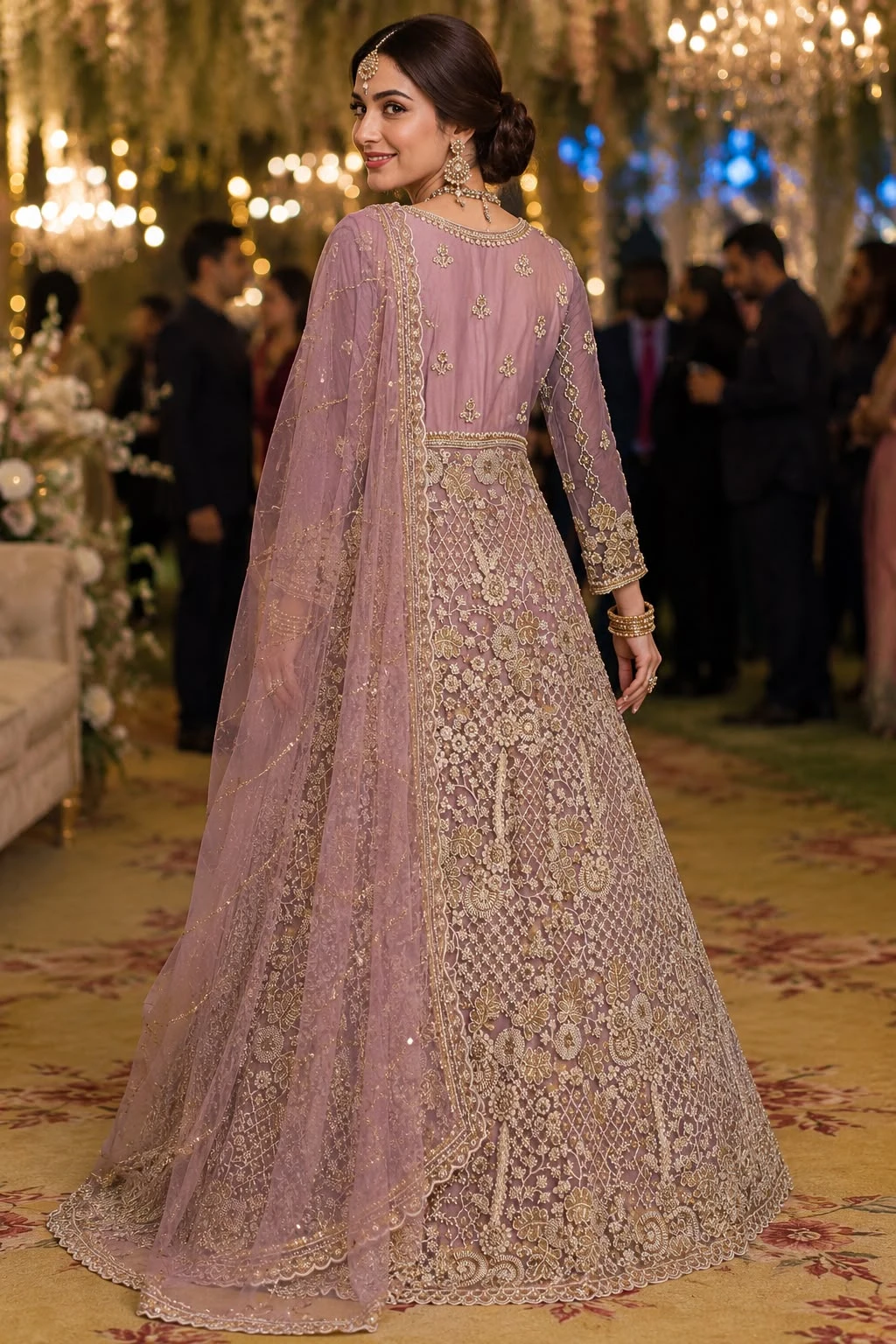 EVARA Indo Western Beads Anarkali Lehenga Collection