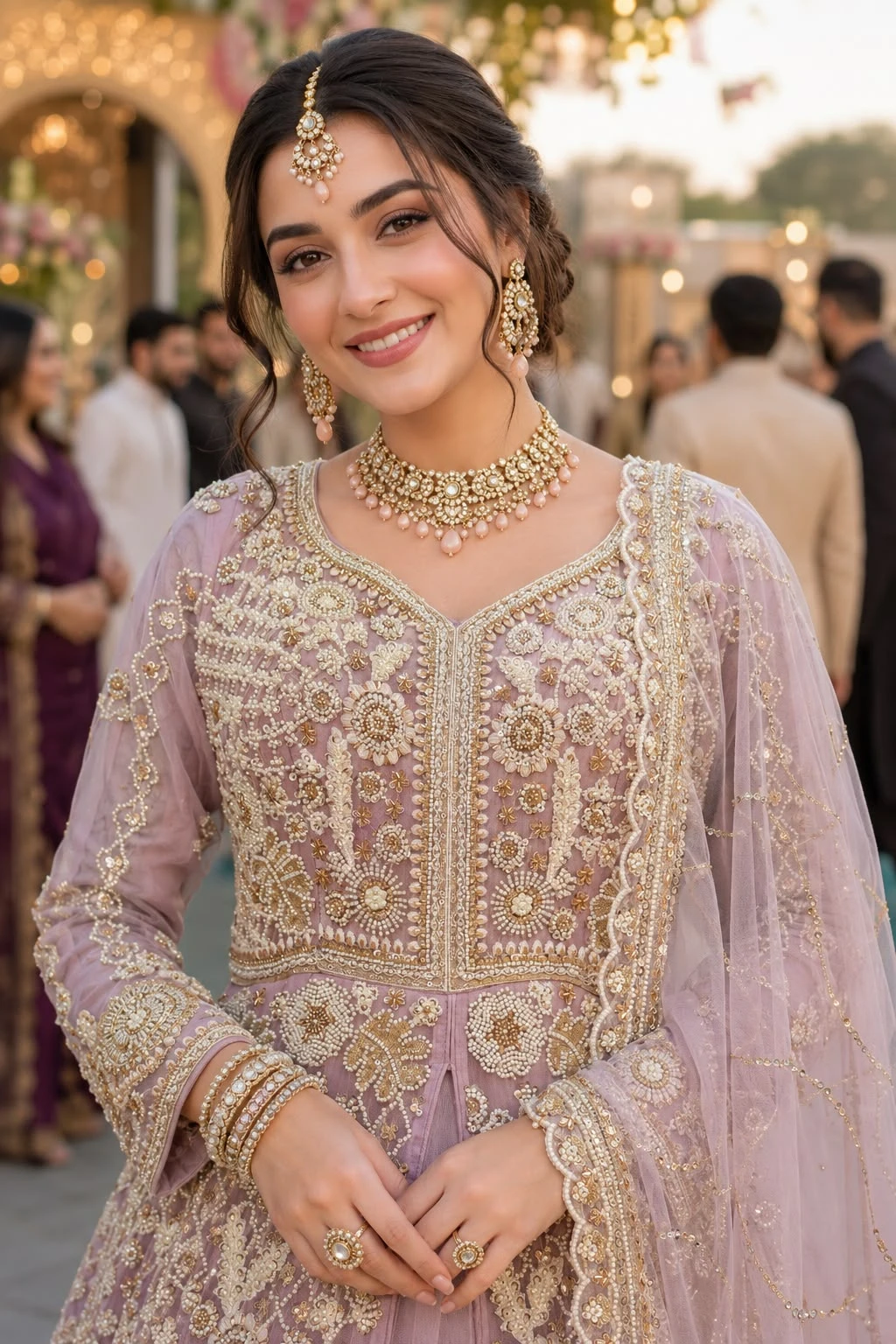 EVARA Indo Western Beads Anarkali Lehenga Collection