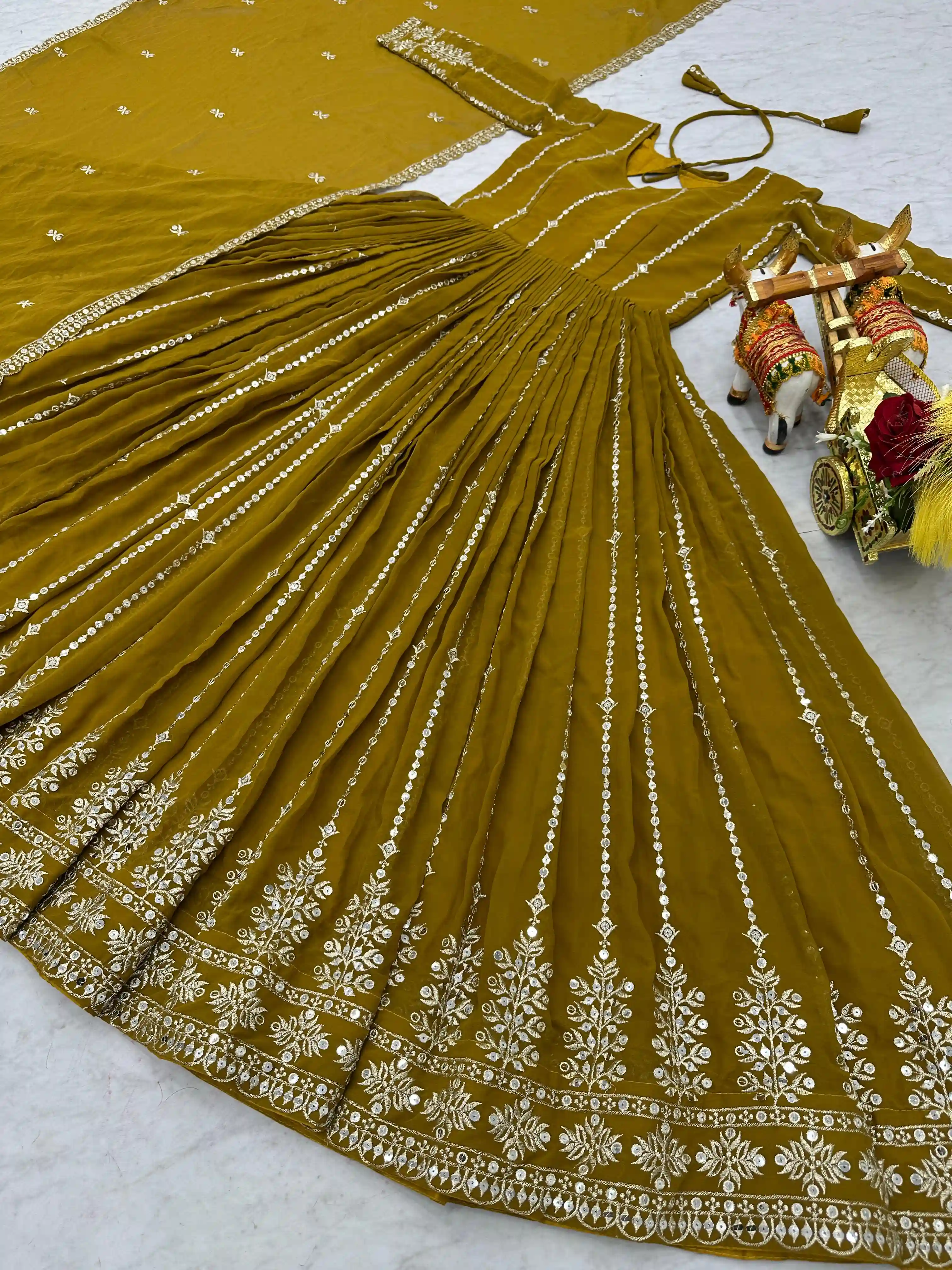 Festival Fox Georgette Gown with Dupatta